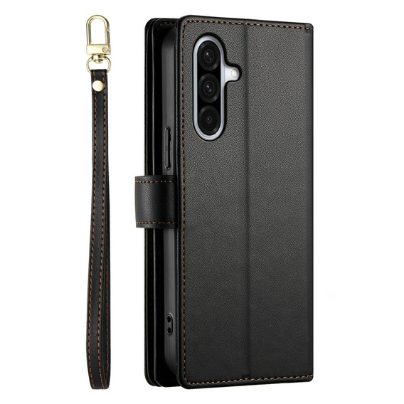 Klapkové puzdro pre Samsung Galaxy A56 5G, Wallet Zipper Pocket, čierne