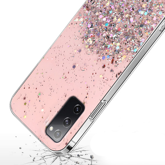 Obal na mobil pre Samsung Galaxy S20 FE, Glittery, ružové