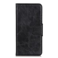 Klapkové puzdro pre Huawei Y6P, Split Leather Wallet, čierne