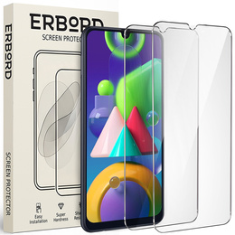 2x tvrdené sklo pre Samsung Galaxy M21, ERBORD 9H Hard Glass na displeji