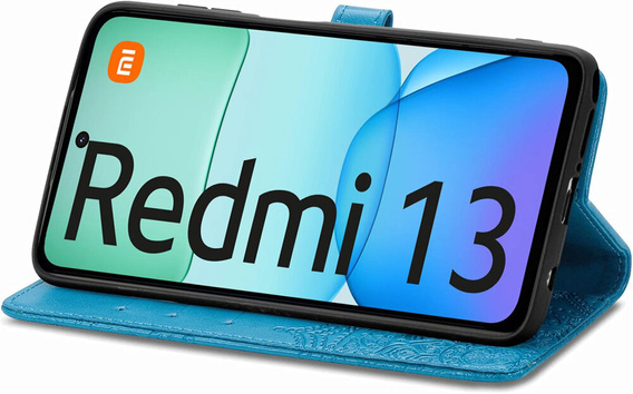 Klapkové puzdro pre Xiaomi Redmi 13, Mandala, modré