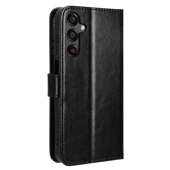 Klapkové puzdro pre Samsung Galaxy A25 5G, Crazy Horse Wallet, čierne