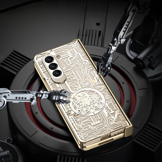 Puzdro pre Samsung Galaxy Z Fold 5 5G, Mechanical Legend, zlaté