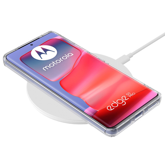 Puzdro pre Motorola Edge 50 Pro, Fusion Hybrid, pre MagSafe, priehľadné