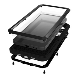 Love Mei Obal na mobil pre Samsung Galaxy S24 FE, armored with glass, čierne