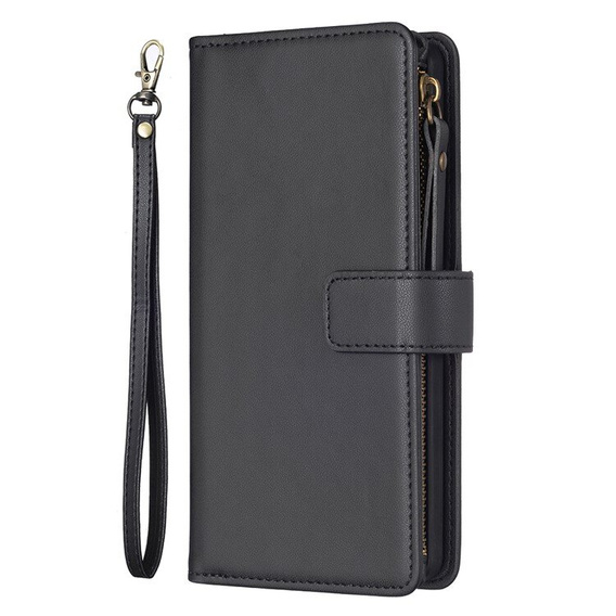 Klapkové puzdro pre Xiaomi Redmi 13C / Poco C65, Wallet Zipper Pocket, čierne