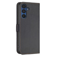 Klapkové puzdro pre Samsung Galaxy A15, BINFEN Wallet, čierne + 9H sklo
