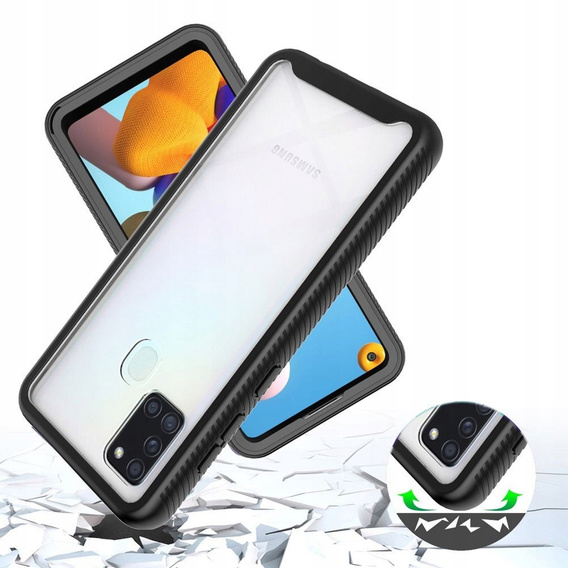 Puzdro pre Samsung Galaxy A21S, Shockproof, s fóliou, modré