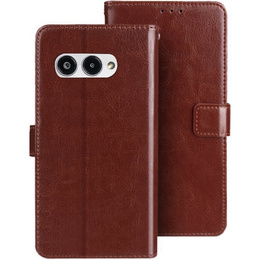 Klapkové puzdro pre T Phone 3 5G, Crazy Horse Wallet, hnedé