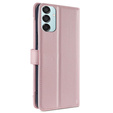 Klapkové puzdro pre Samsung Galaxy M15 5G, Wallet Zipper Pocket, ružové