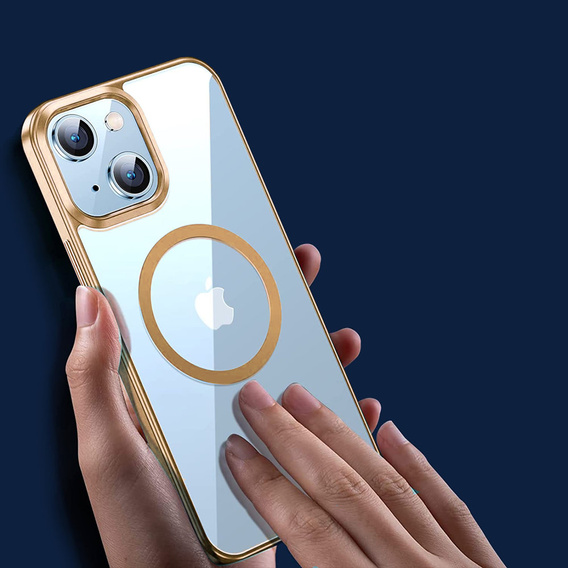 Obal na mobil pre iPhone 14 Plus, ERBORD Hybrid MagSafe Case, zlaté