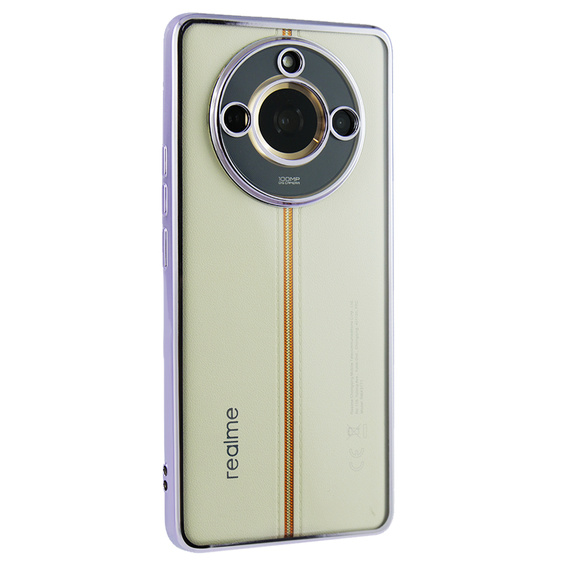 Puzdro pre Realme 11 Pro 5G / Pro+ 5G, Electroplating Frame, transparentné / fialové