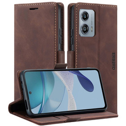 Puzdro pre Motorola Moto G53, ERBORD Vintage, peňaženka s chlopňou, káva