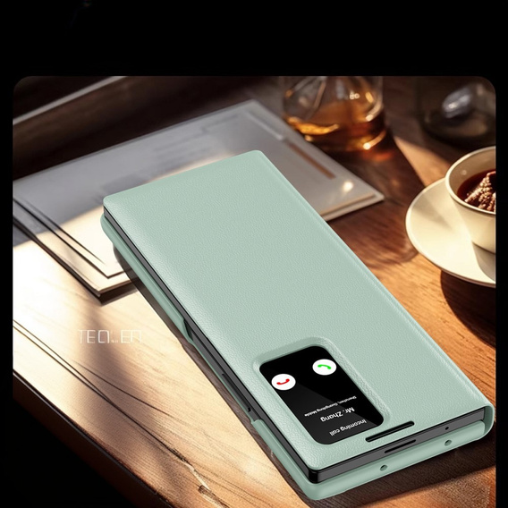 Flipové puzdro pre Samsung Z Fold5 5G, Smart View Wallet, zelený