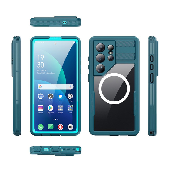 Redpepper MagSafe vodotesné puzdro pre Samsung Galaxy S26 Ultra, modré