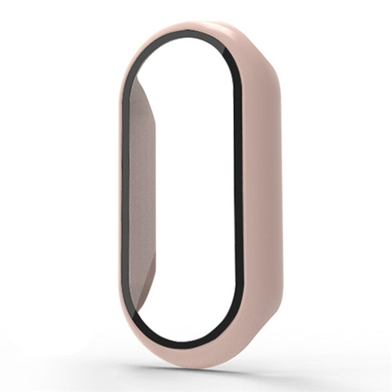 Puzdro 2v1 + tvrdené sklo pre Xiaomi Smart Band 10 / 9 / 8, ružové