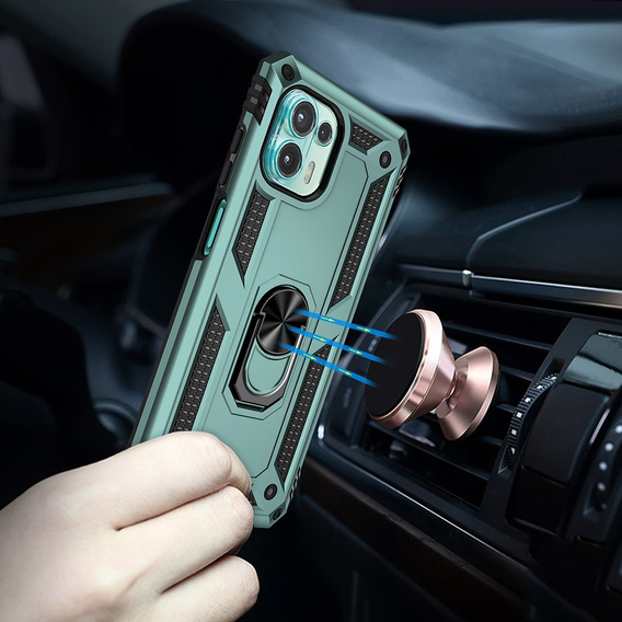 Pancierované obal na mobil pre Motorola Edge 20 Lite, Nox Case Ring, zelený