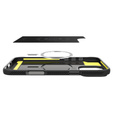 Puzdro Spigen pre iPhone 16 Pro Max, Rugged Armor MagSafe, čierne + tvrdené sklo 9H