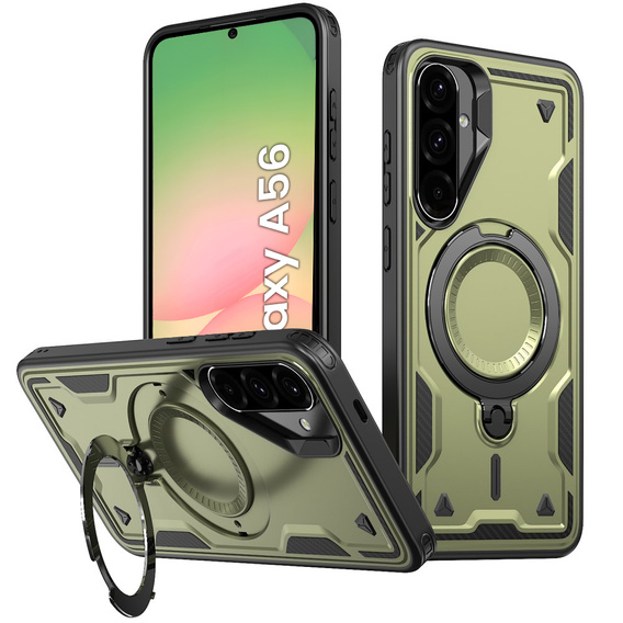 Puzdro pre Samsung Galaxy A56, Military MagSafe, zelený