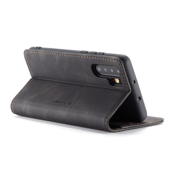 CASEME puzdro pre Huawei P30 Pro, Leather Wallet Case, čierne