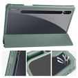 Puzdro pre Samsung Galaxy Tab S7 Plus / Tab S7 FE, Smartcase Hybrid, so slotom na stylus, zelený