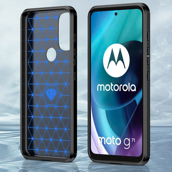 Obal na mobil pre Motorola Moto G71 5G, Carbon, čierne