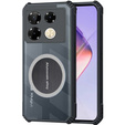 Puzdro pre Infinix Note 40 Pro Plus, s magnetickým štítkom, transparentné / čierne
