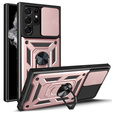 Obal na mobil pre Samsung Galaxy S23 Ultra, CamShield Slide, ružové rose gold
