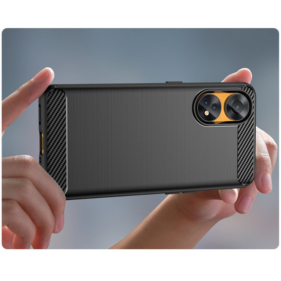 Obal na mobil pre Oppo Reno8 T 4G, Carbon, čierne