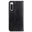 Obal na mobil pre Sony Xperia 10 V, Wallet Litchi Leather, čierne