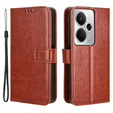 Klapkové puzdro pre Realme 14 5G / Realme 14T 5G, Crazy Horse Wallet, hnedé