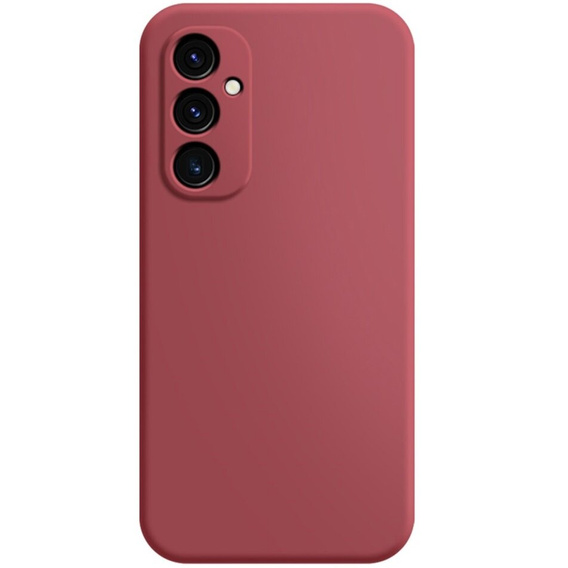 Puzdro pre Samsung Galaxy A25, Silicone Lite, červené + sklo 9H
