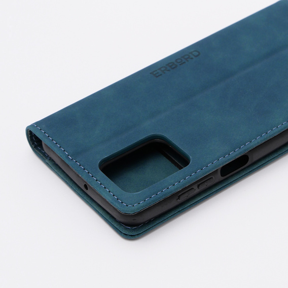 Puzdro pre Motorola Moto G73, ERBORD Vintage, peňaženka s chlopňou, modré