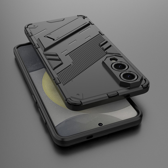 Puzdro pre Samsung Galaxy S25 Edge, Military kickstand, čierne