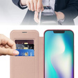 Klapkové puzdro pre iPhone 15, RFID Wallet MagSafe CamShield, ružové