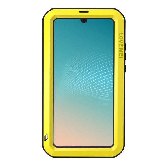 Love Mei Obal na mobil pre Huawei P30 Pro, armored with glass, žlté / čierne