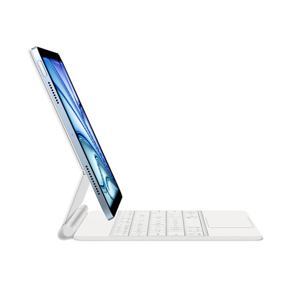 Puzdro s klávesnicou pre iPad Air 13" 2024, Magnetic Keyboard Touchpad, biele