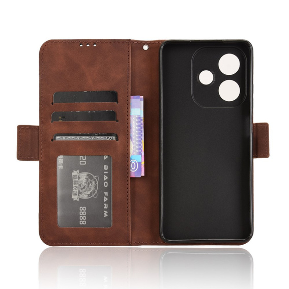 Klapkové puzdro pre Oppo A40 / Oppo A40m, Card Slot, hnedé