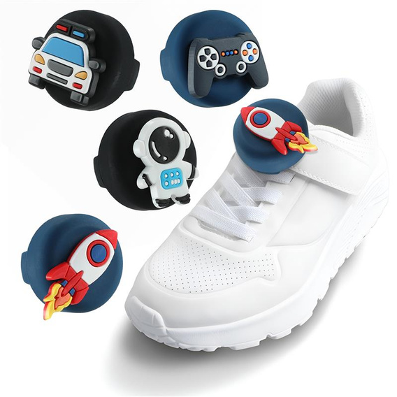 Sada 4x puzdier pre Apple AirTag, s motívom chlapca - modré/čierne