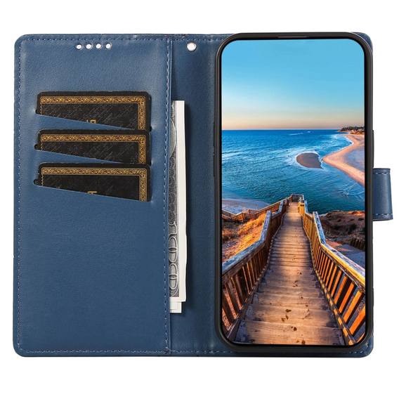 Puzdro s chlopňou pre Realme 12 Pro 5G / 12 Pro+ 5G, Leather Line Wallet, modré