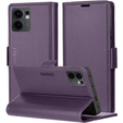 Puzdro pre Oppo Reno 13F / Oppo Reno 13FS, ERBORD Glossy Litchi, flipová peňaženka, fialové
