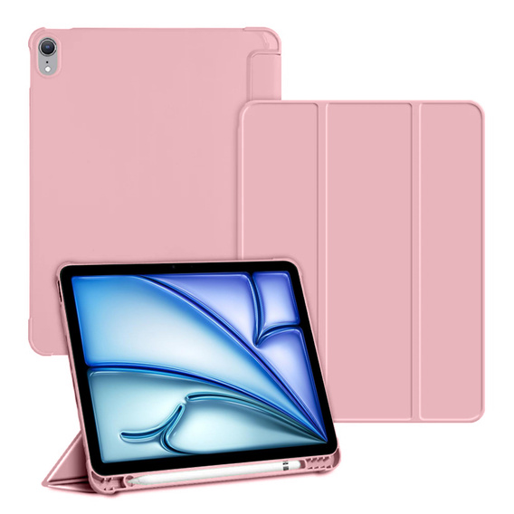 Puzdro pre iPad Air 13" 2025/2024 (7/6 gen.), Smartcase s priestorom pre stylus, ružové