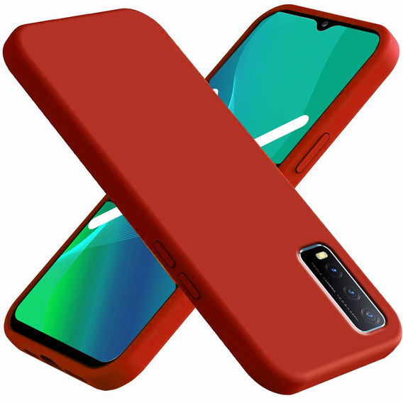 Obal na mobil pre Vivo Y20S / Y11S, Silicone Lite, červené
