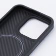 Puzdro pre iPhone 15 Pro, Aramid Fiber Cover, čierne
