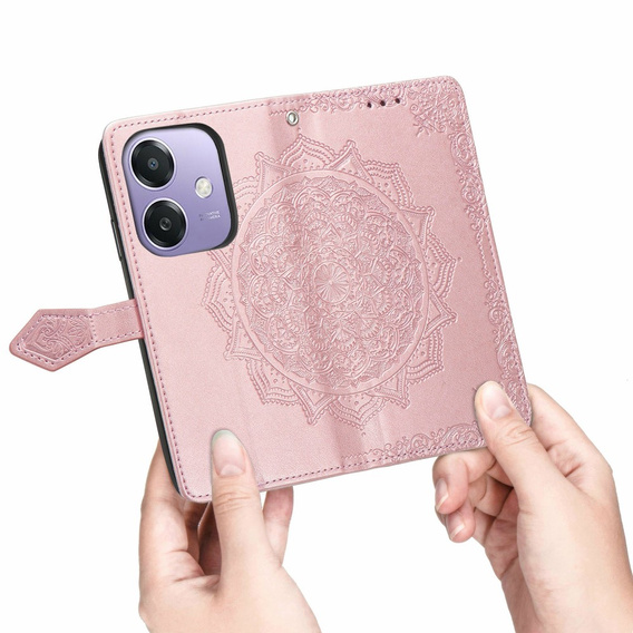 Klapkové puzdro pre Oppo A40 / Oppo A40m, Mandala, ružové rose gold