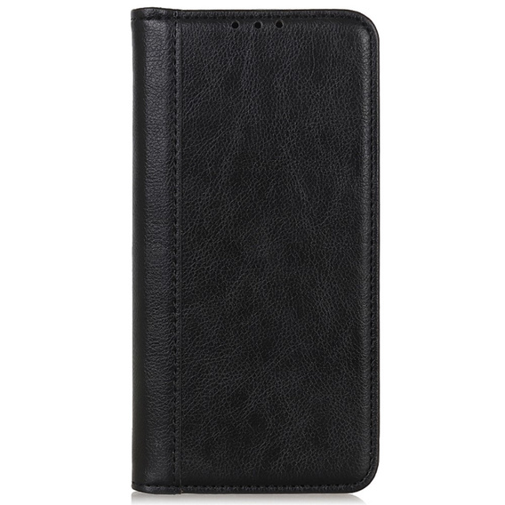 Obal na mobil pre Samsung Galaxy S24, Wallet Litchi Leather, čierne