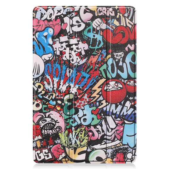 Puzdro pre Samsung Galaxy Tab S10 Lite / S10 FE / S9 FE, s chlopňou, graffiti