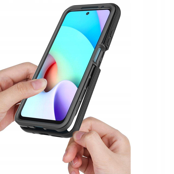Puzdro pre Xiaomi Redmi 10, Shockproof, s fóliou, modré