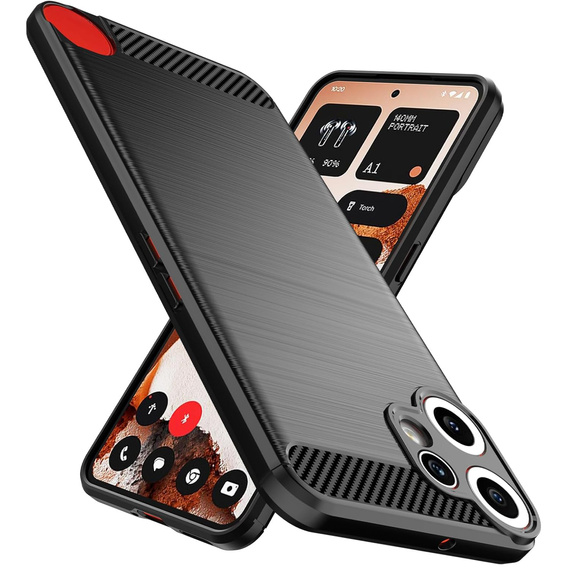 Obal na mobil pre CMF Nothing Phone 2 Pro, Carbon, čierne
