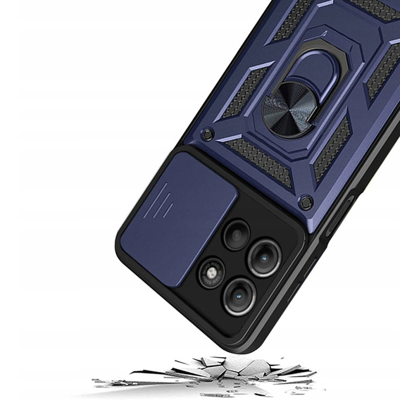 Obal na mobil pre Motorola Moto G15 / Motorola Moto G15 Power, CamShield Slide, modré